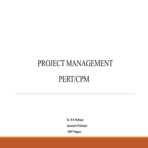 Project management & Network analysis | PPTX