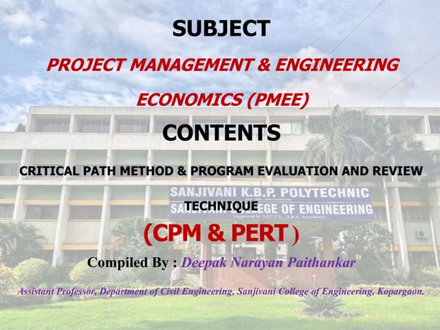 Project Management Engineering Economics Pptx Project Management Engineering Economics Pptx