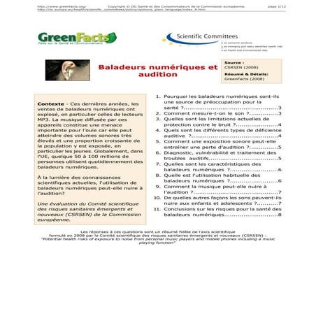 Baladeurs numériques et audition