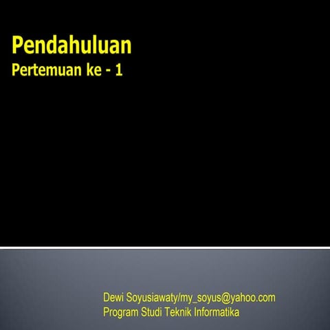 Pertemuan 1   pendahuluan