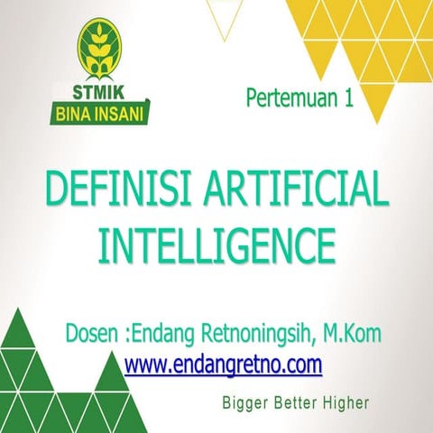 Pertemuan 01 Definisi Artificial Intelligence