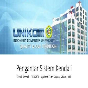 Pertemuan 02.Pengantar Sistem Kendali