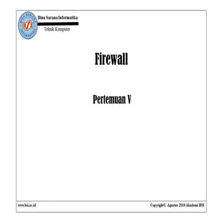 Pertemuan05 firewall