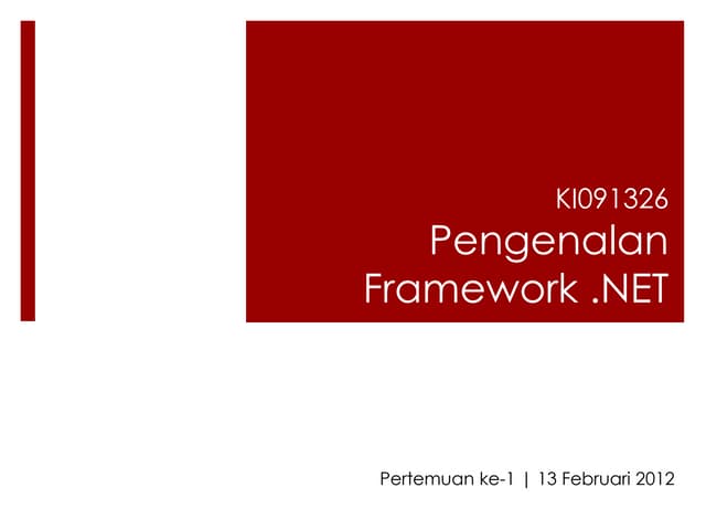 Pertemuan 1
