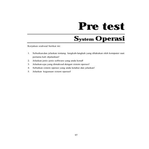 Pre test