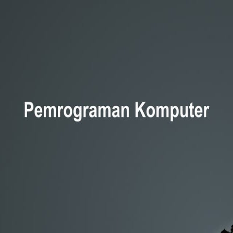 Pertemuan 1