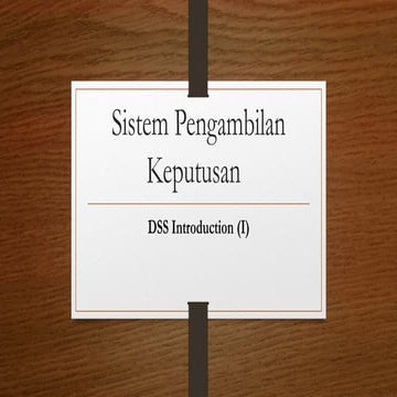 DSS Introduction (I)