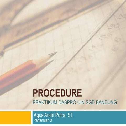Procedure dalam Pascal