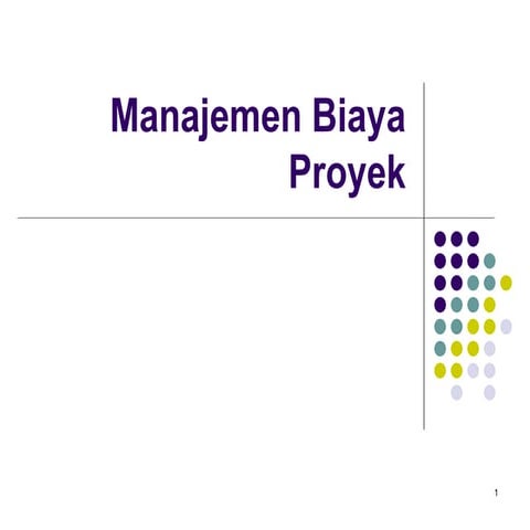 Project Management - Manajemen Baiaya Proyek