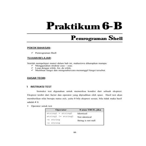 Pertemuan10   pemrograman shell - b 