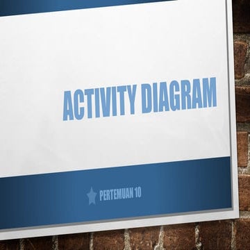 Definisi dan Pengertian Activity Diagram dalam UML