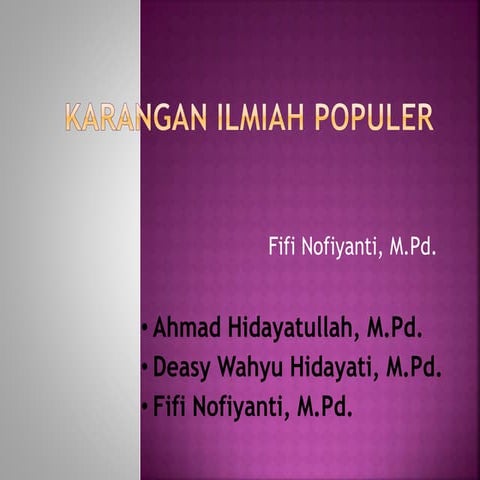 Karya Ilmiah Populer