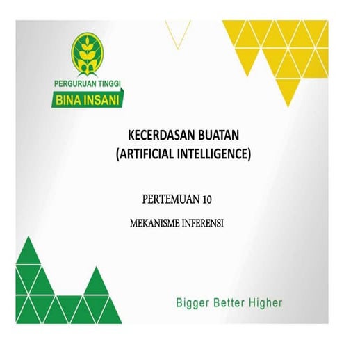 Pertemuan 10 Mekanisme Inferensi