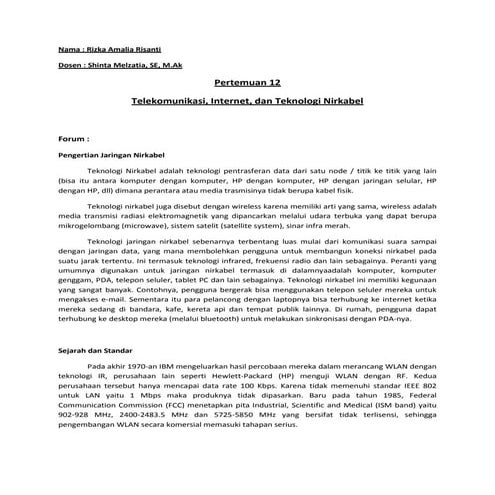 Pertemuan 12 Rizka Amalia Risanti