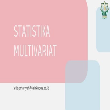 Pertemuan 14 Analisis Faktor Statistika M Ppt