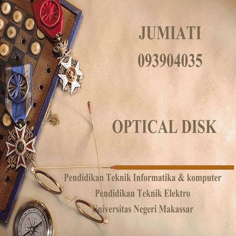 Pertemuan 14 optical disk | PPTX