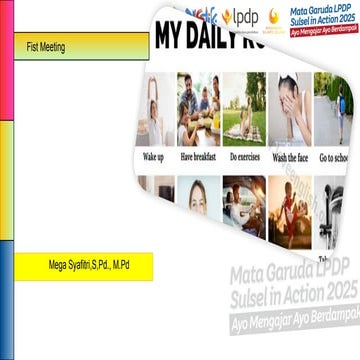 Pertemuan 1 Daily Routine, describe about Daily activities | PPTX