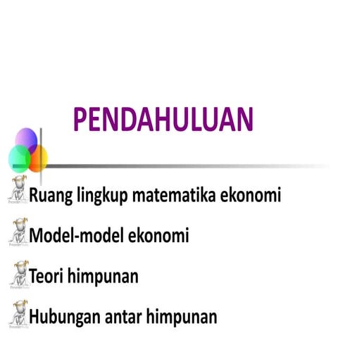 Ruang Lingkup Matematika Ekonomi dan Bisnis