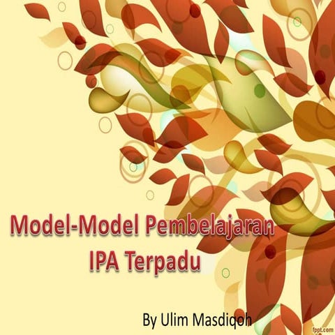 model pembelajaran ipa