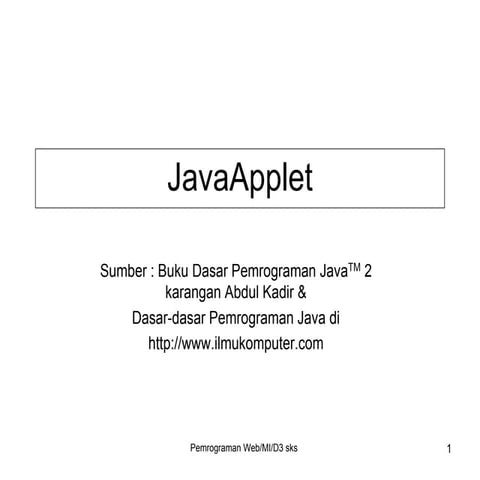 Pemrograman web Pertemuan5_Present_Javaapplet.pdf