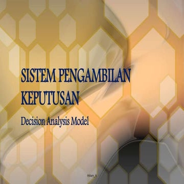 Decision Analysis Model