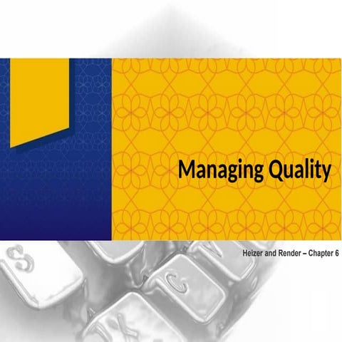 Pertemuan 6 Manajemen Mutu Manajemen Operasional