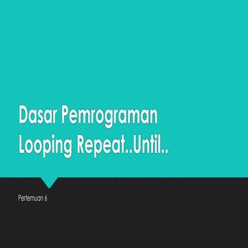Dasar Pemrograman Part VII