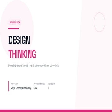 Merancang Solusi Desain Berkelanjutan dengan Metode Design Thinking | PPTX