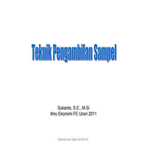 Pertemuan 9 teknik sampling
