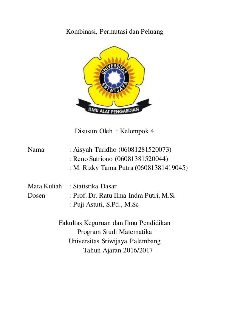 Pertemuan 9 Kombinasi Permutasi Dan Peluang