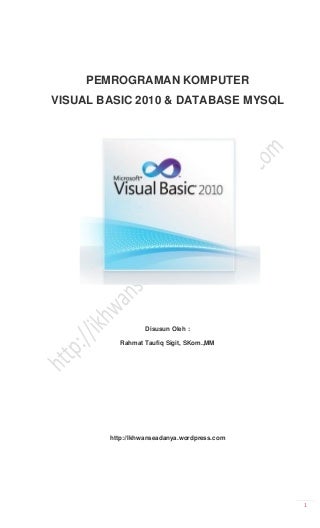 Insert, Edit, Delete pada VB 2010 dengan DB Mysql dan Crystal Report