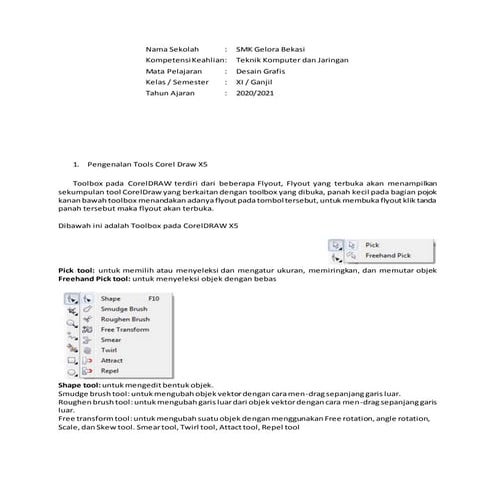 Tutorial Dasar CorellDraw | PDF