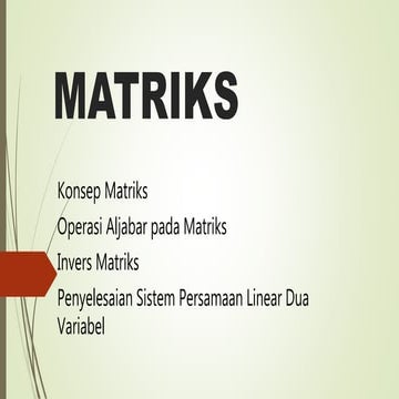 Pertemuan matriks 1