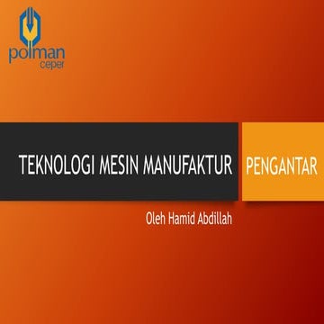 Teknologi Mesin Manufaktur