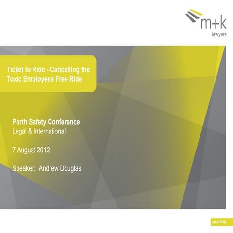 Perth Safety Conference - August 2012