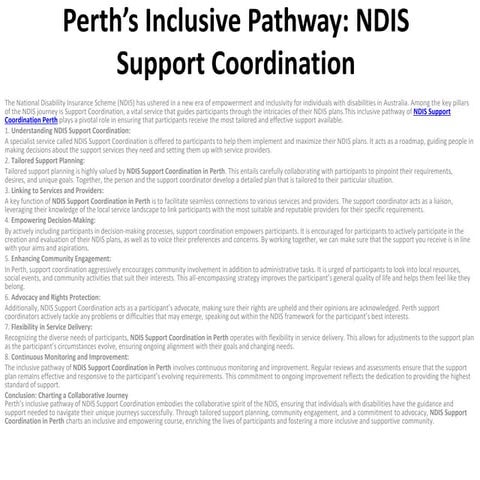 Navigating NDIS Support Coordination In Adelaide With KYD-X | PDF