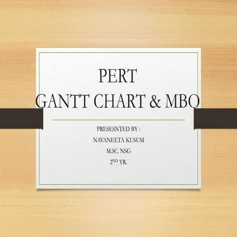 PERT MBO GANTT CHART