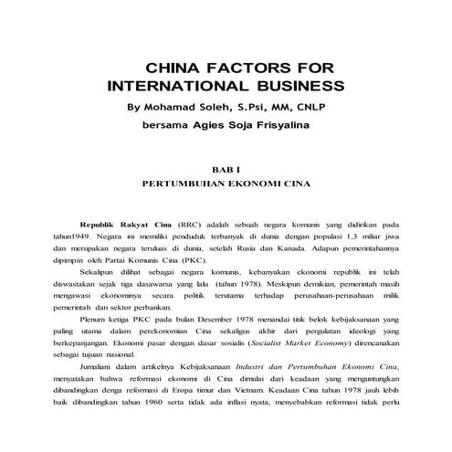 Pertumbuhan Cina Docx