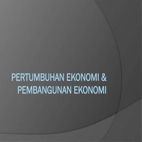 Pertumbuhan Ekonomi Indonesia dan negara berkembang