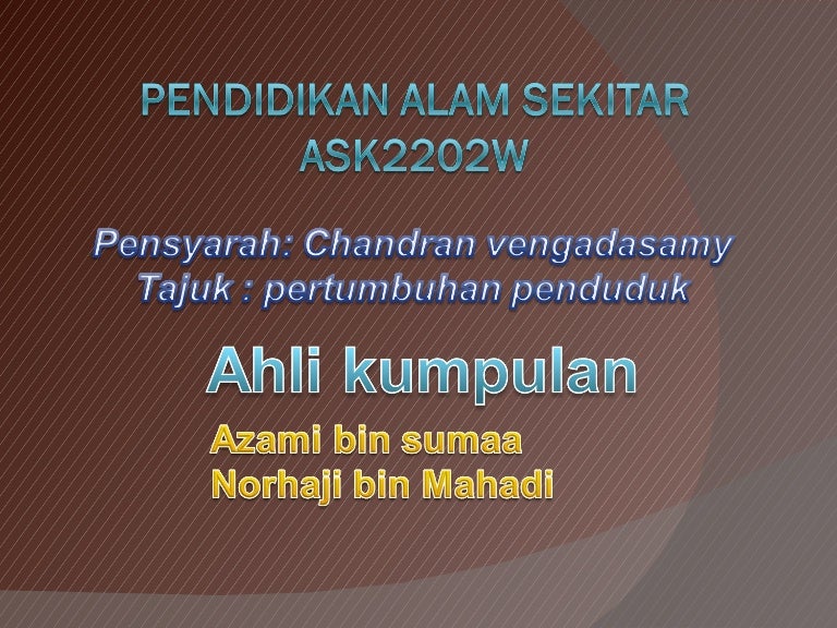 Pertumbuhan Penduduk
