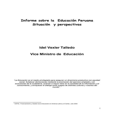la educacion en el peru.
