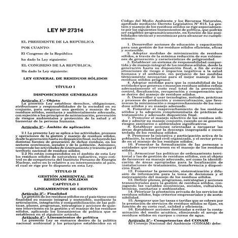 Peru ley27314
