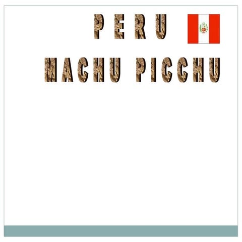 Peru Machu Picchu