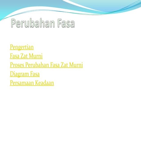 Perubahan Fasa