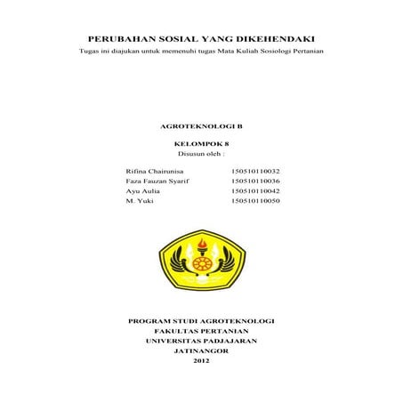 Perubahan sosial yang dikehendaki