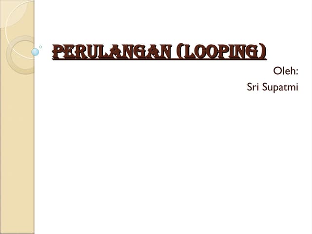 perulangan perulangan perulangan perulangan | PPT