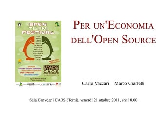 Per un economia dell'open source