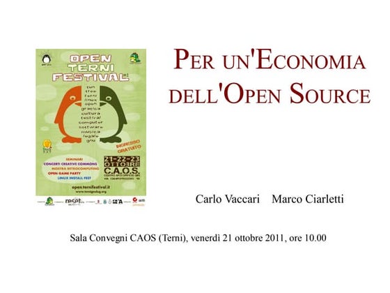 Per un economia dell'open source