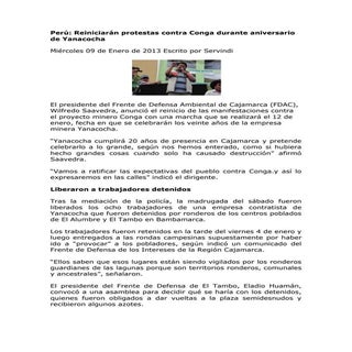 Peru reiniciaran protestas contra c...