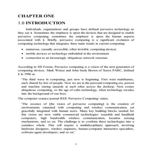 Pervasive computing write up